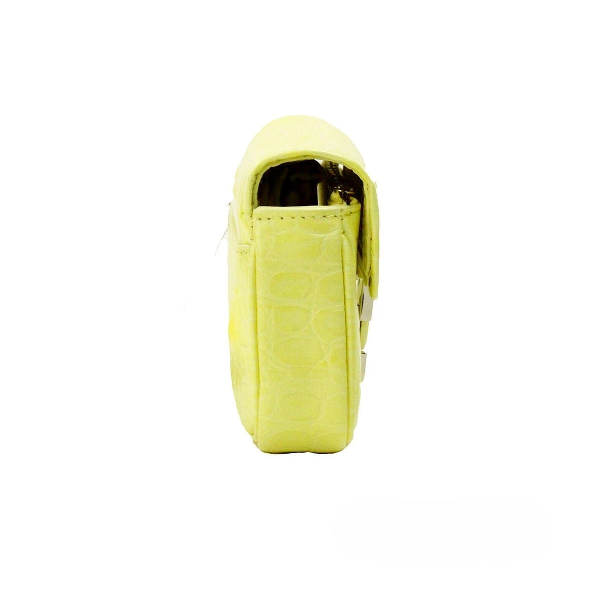 Marc Jacobs The Mini Shoulder Bag Embossed Leather 2-in-1 & Crossbody Travel Handbag - Animal Silver Yellow Patterned Print