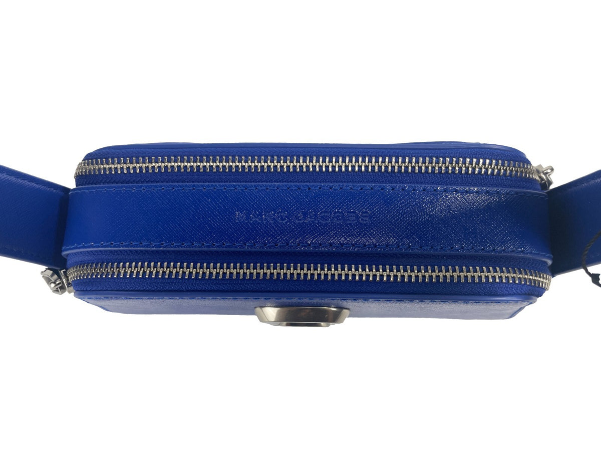 Marc Jacobs The Slingshot Leather Small Shoulder Travel Bag - Blue Silver