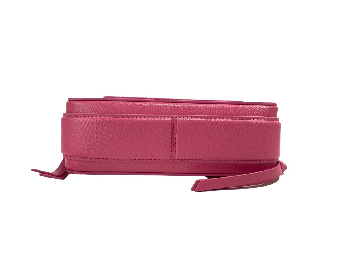 Marc Jacobs The Slingshot Leather Small Travel Shoulder Bag - Blue Pink Silver Signature