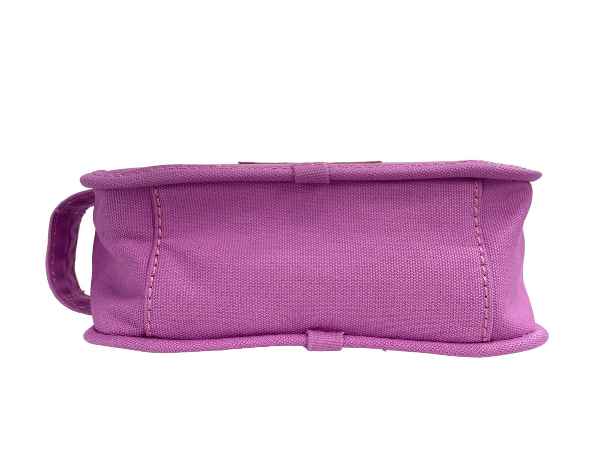 Marc Jacobs The Camera Cotton Canvas Travel Crossbody Handbag - Black Pink Silver Patterned