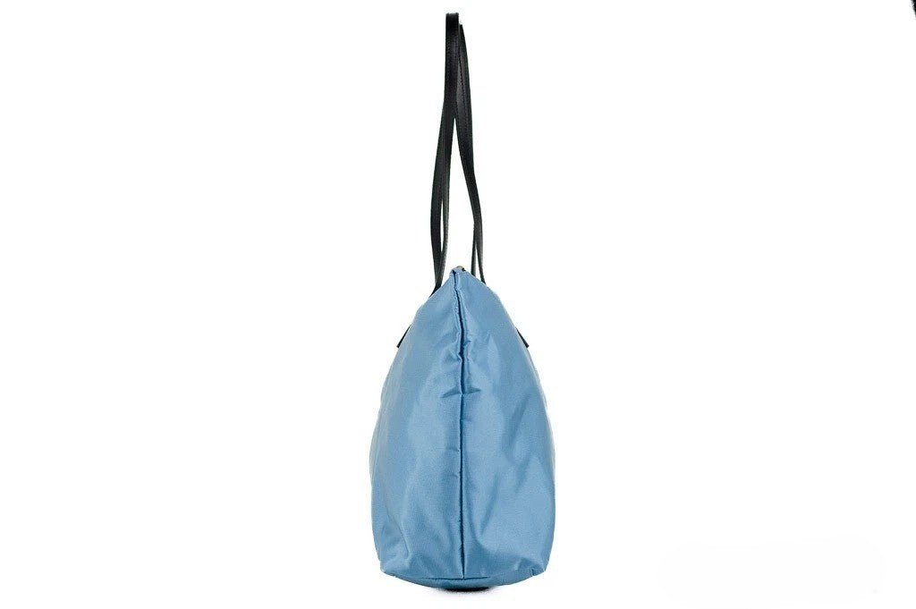 Versace Medusa The Tote Calf & Python Leather Medium Handbag - Blue Gold