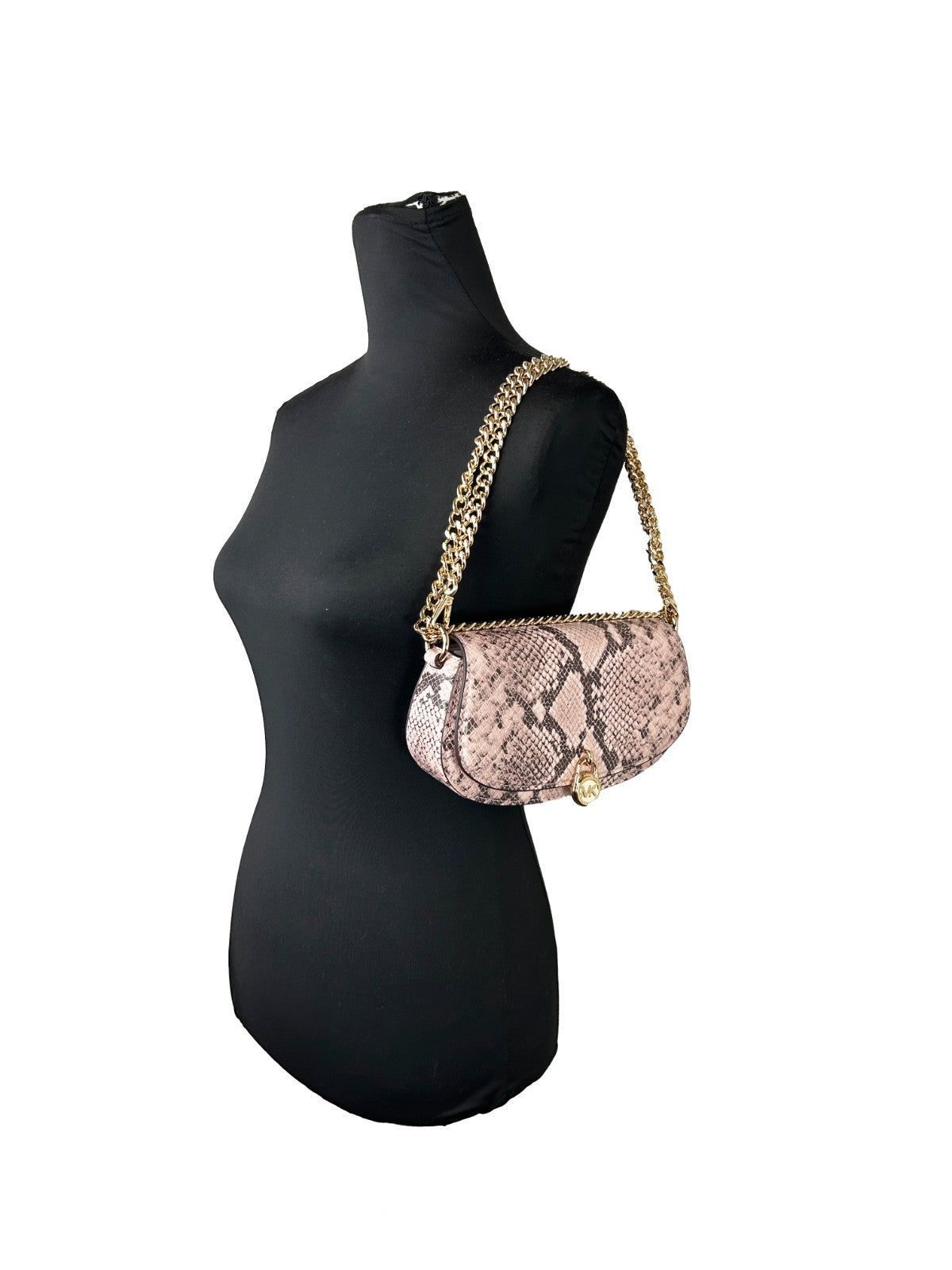 Michael Kors Mila Leather Small Crossbody Messenger Handbag - Gold