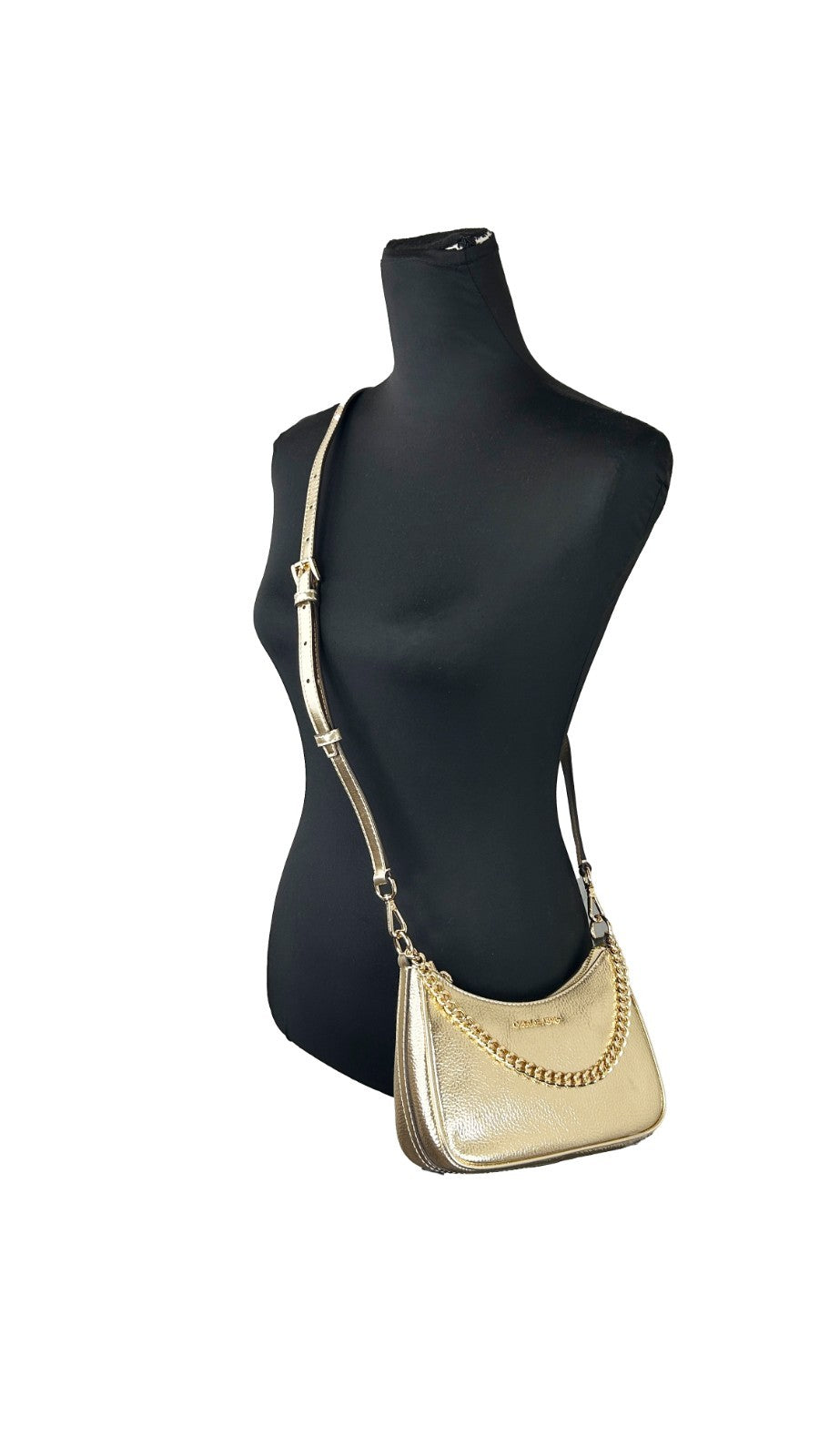 Michael Kors Jet Set Travel Extra Lurex & Polyester Small Crossbody Handbag - Gold
