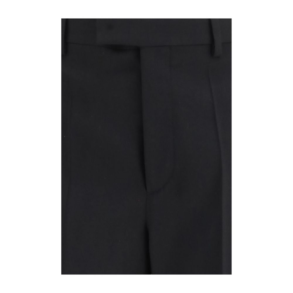 Valentino Garavani Men's Regular Fit Merino Wool Trousers - Black