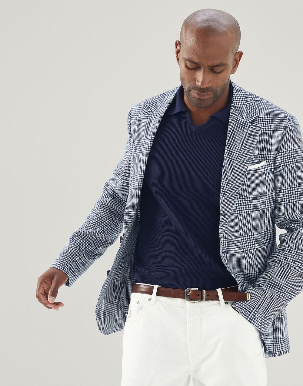 Brunello Cucinelli Blue Linen Blazer