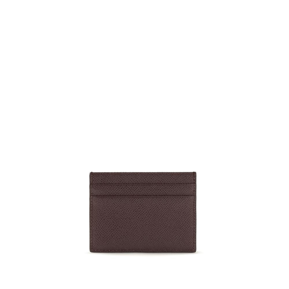 Dolce & Gabbana Bos Taurus Calf Leather Cardholder Wallet - Black