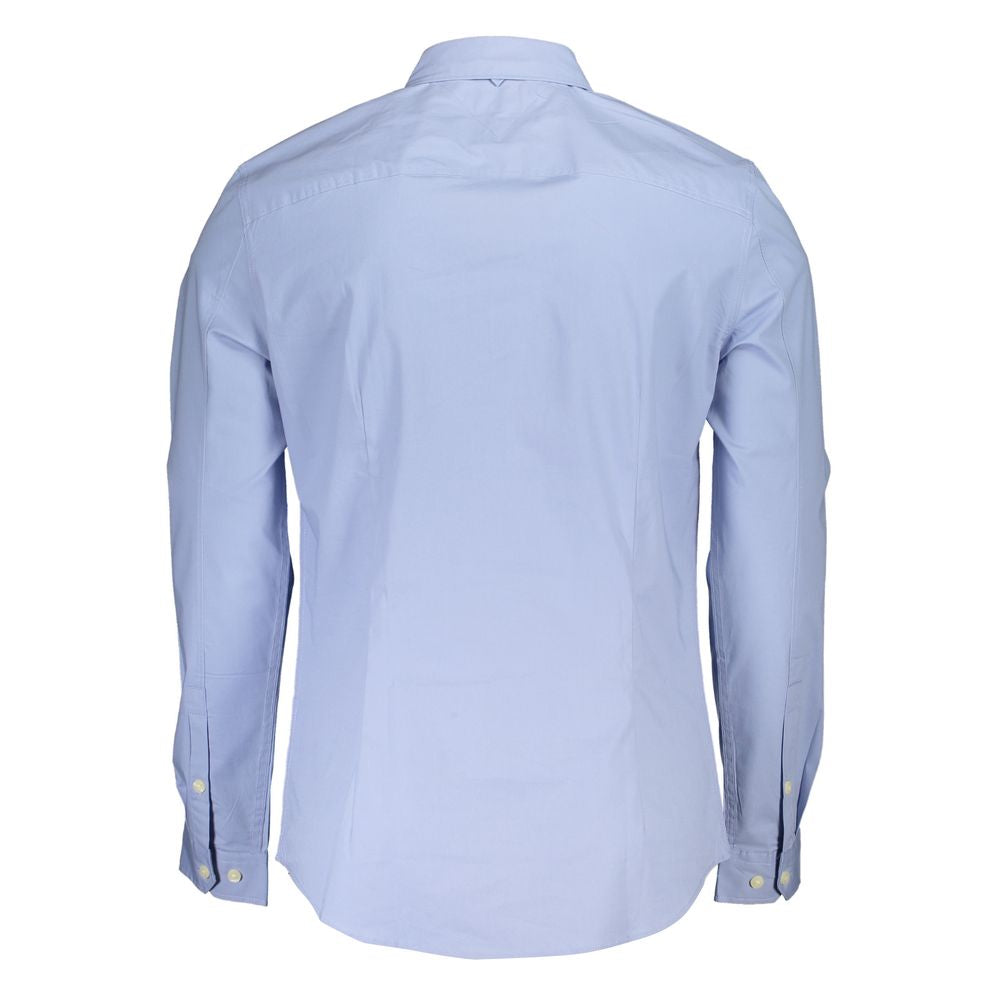 Tommy Hilfiger Men's Slim Stretch Cotton Dress Shirt - Light Blue Signature