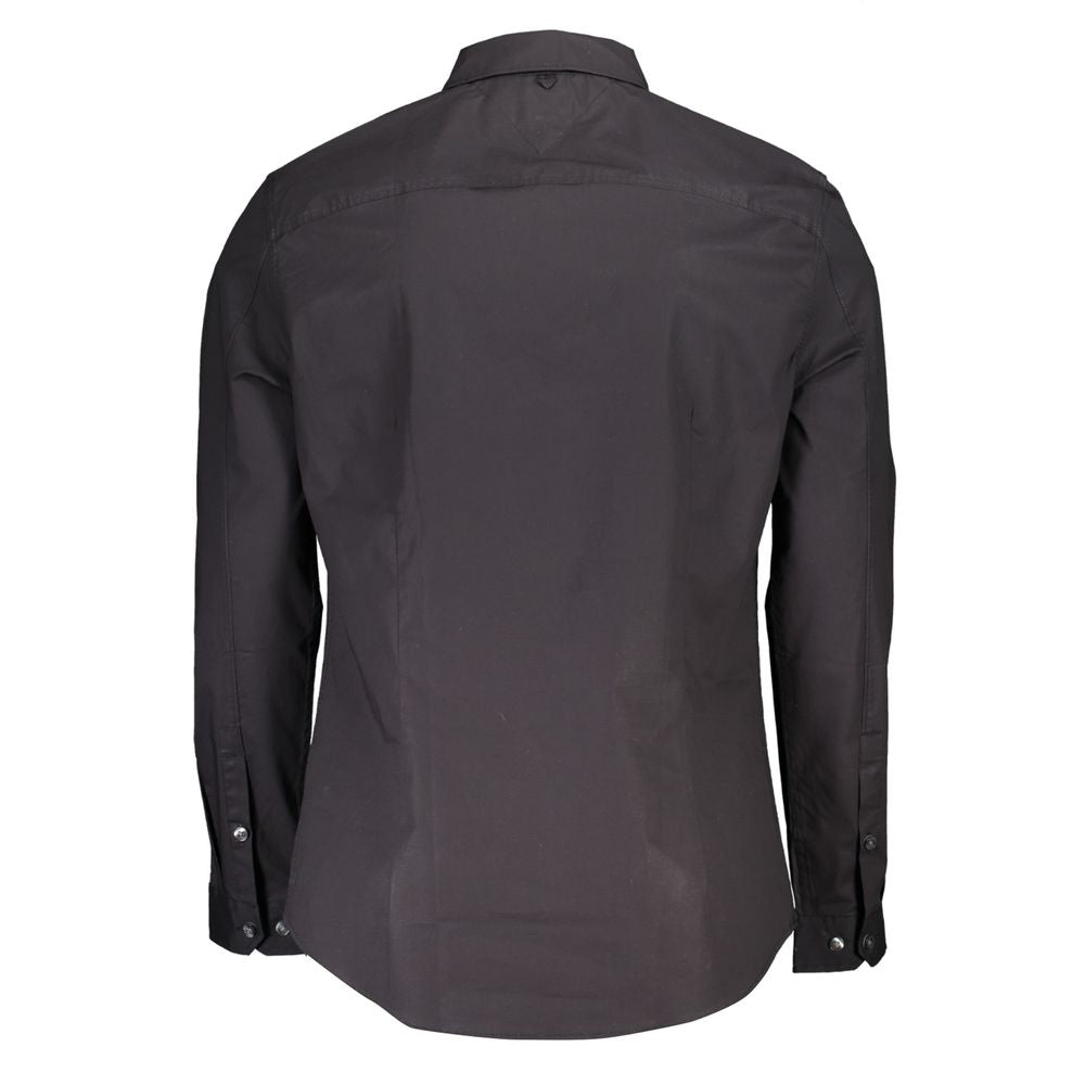 Tommy Hilfiger Black Cotton Men's Shirt