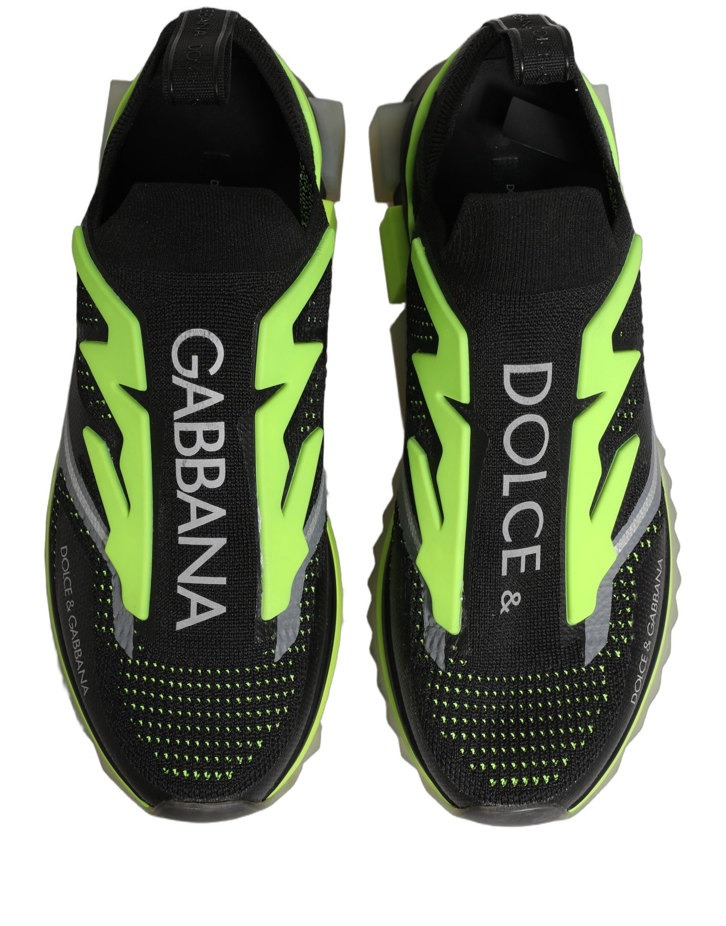Dolce & Gabbana Black Green Sorrento Low Top Sneakers Shoes
