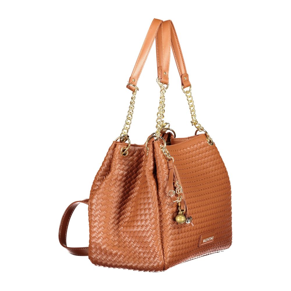 Mario Valentino Polyurethane Cotton Handbag - Brown