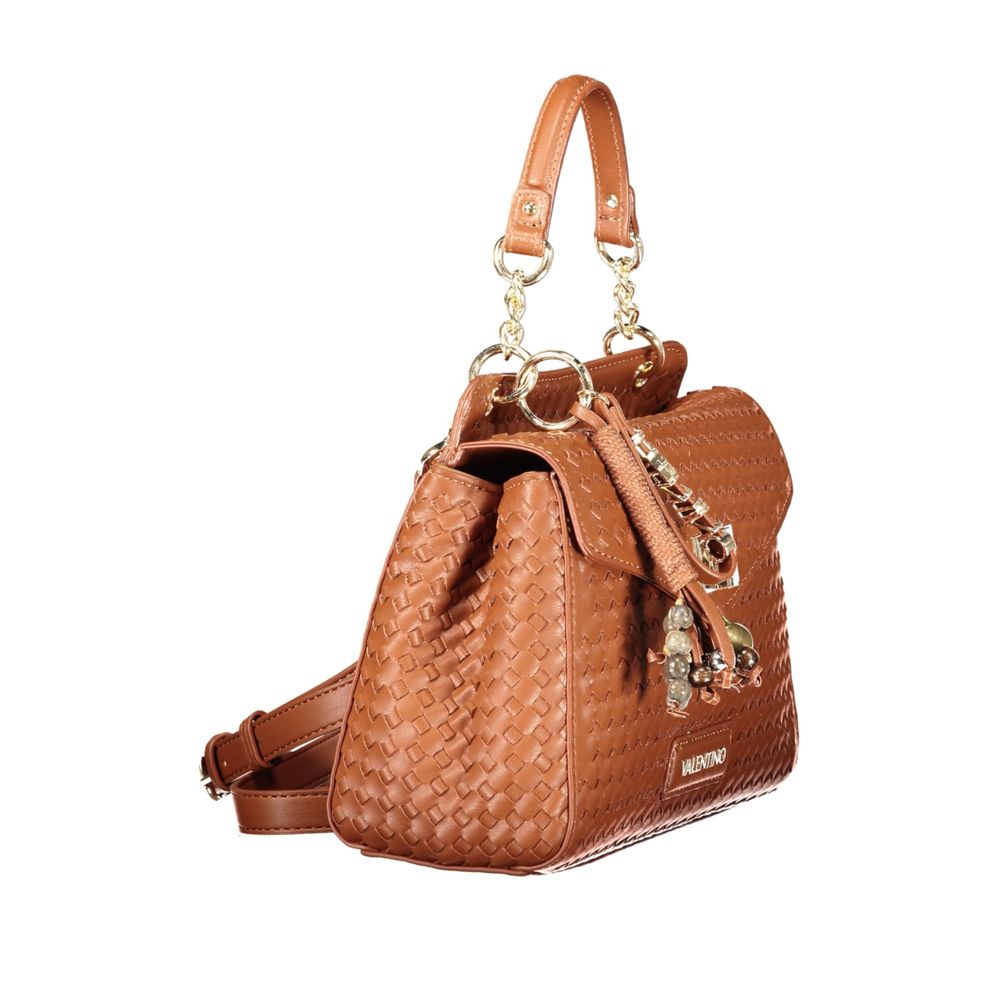 Mario Valentino Polyurethane Cotton Crossbody Handbag - Brown
