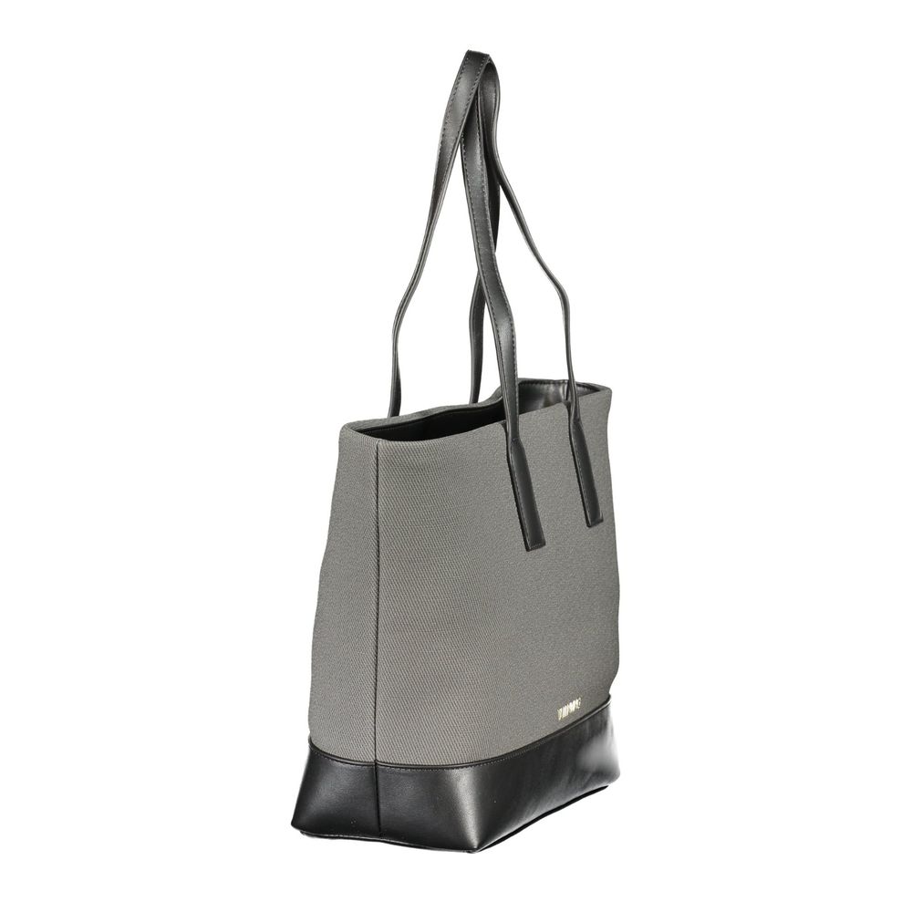 Mario Valentino Polyurethane Shoulder Handbag - Black