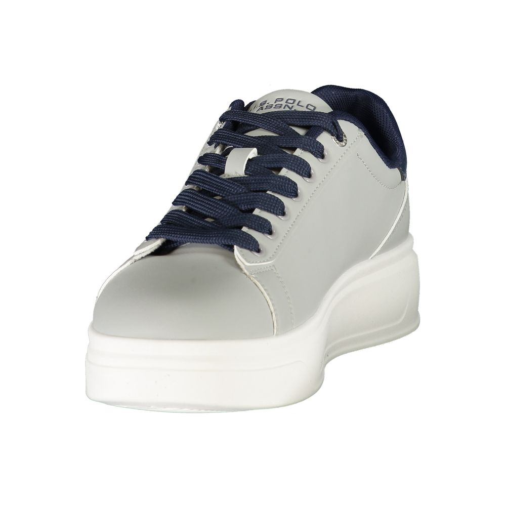 U.S. POLO ASSN. Men's Athletic Polyester Sneakers - Blue Gray White Print