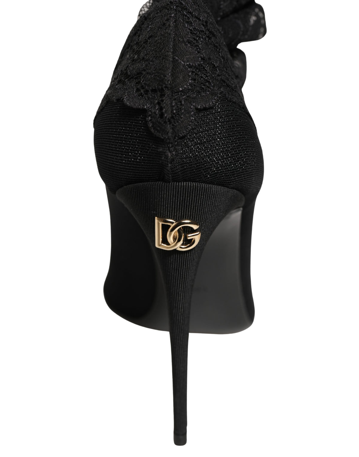 Dolce & Gabbana Women's Leather Nylon & Viscose High-Heel Stiletto Sock Over-The-Knee Boots - Black