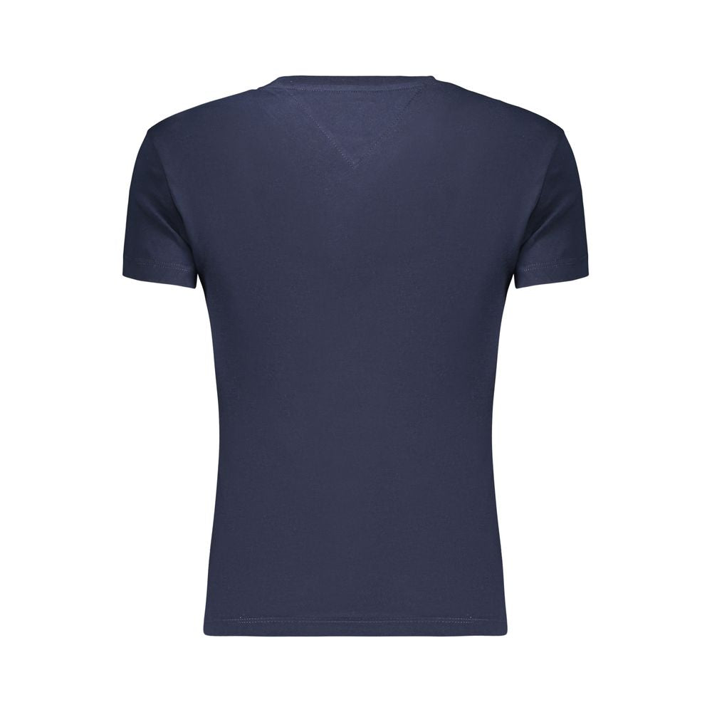 Tommy Hilfiger Women's Cotton T-Shirt - Blue Signature Print