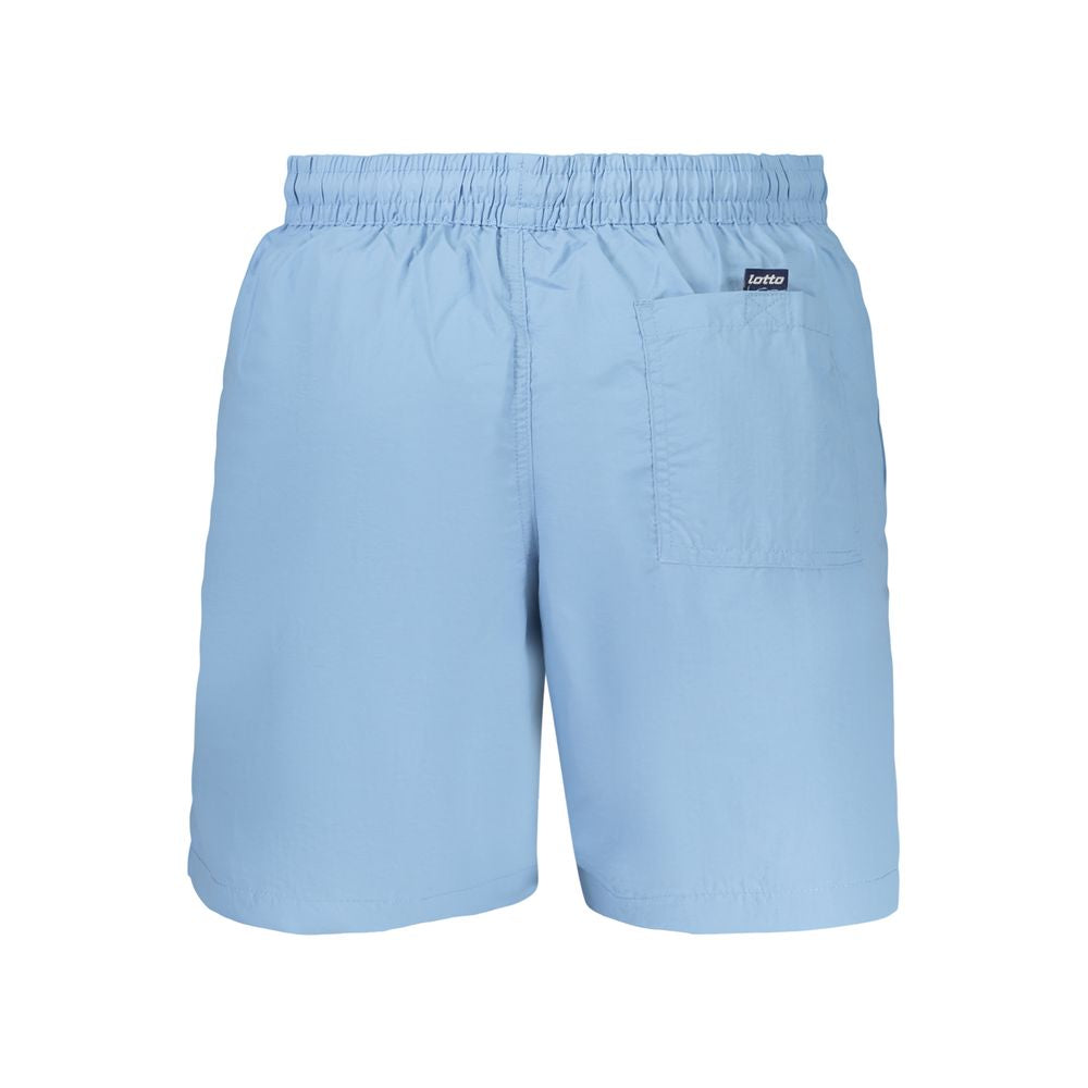 Lotto Waves Men's Polyamide Swim Shorts - Azzurro Signature Print Print