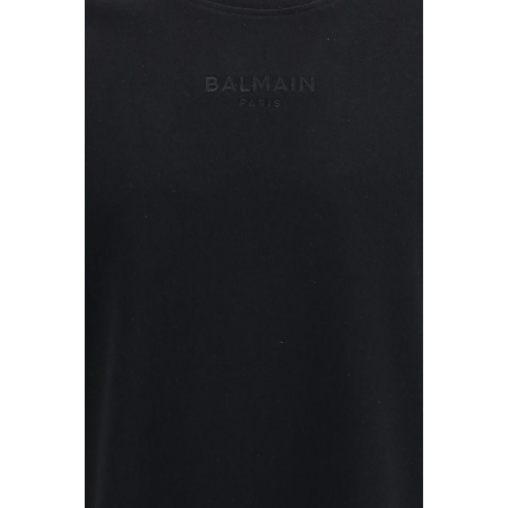 Balmain Men's Regular Fit Short-Sleeve Round Neck Cotton T-Shirt - Black