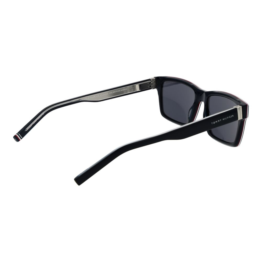 Tommy Hilfiger Rectangle Non-Polarized Dark-Tint Acetate Sunglasses - Blue