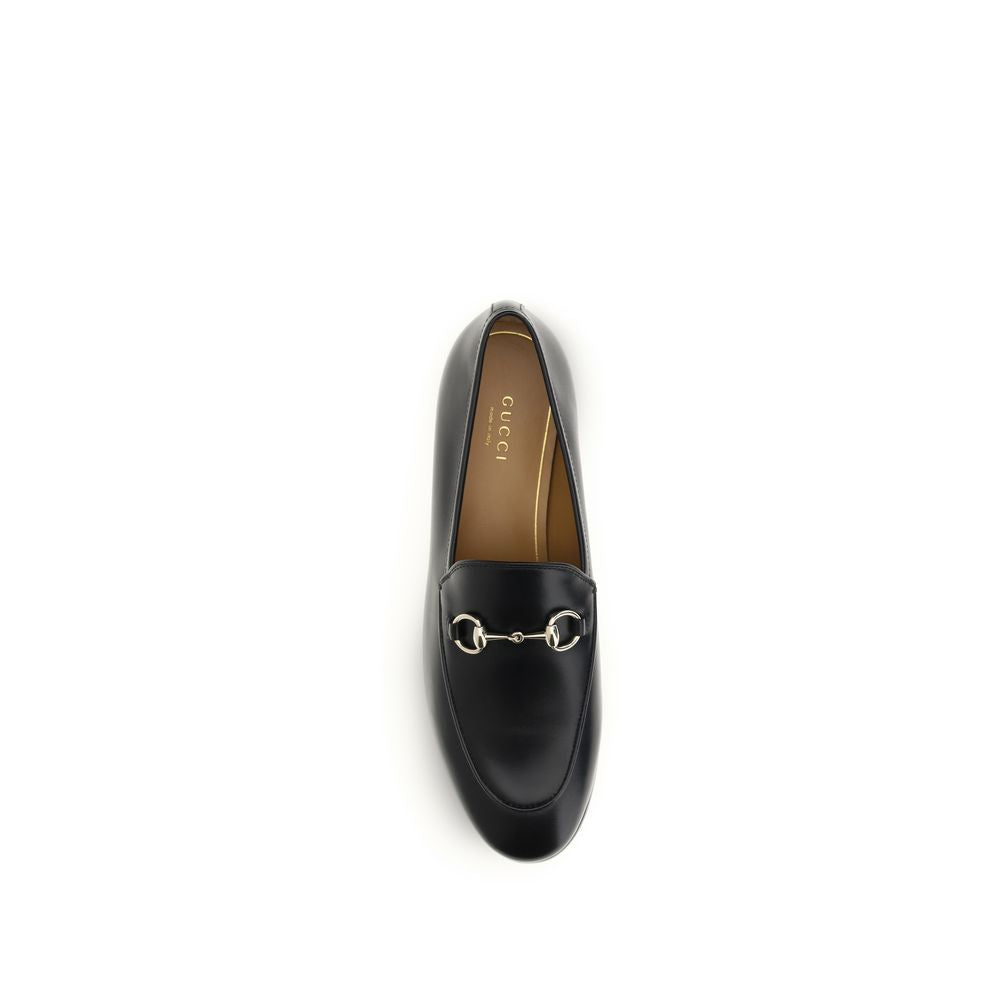 Gucci Horsebit Women's Bos Taurus Calf Leather Flat Loafer Slip-On Shoes - Black Gold