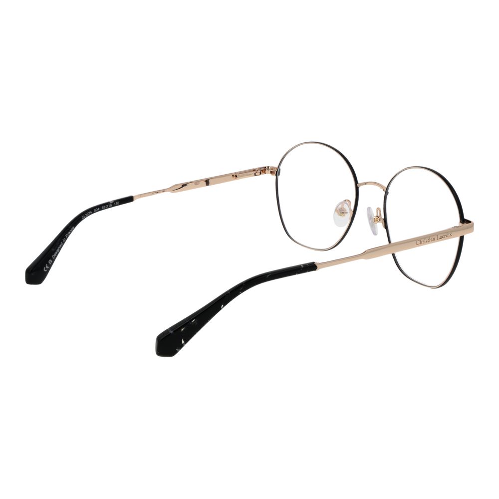 Christian Lacroix Women's Full-Rim Round Stainless Steel Eyeglasses Frames - Beige