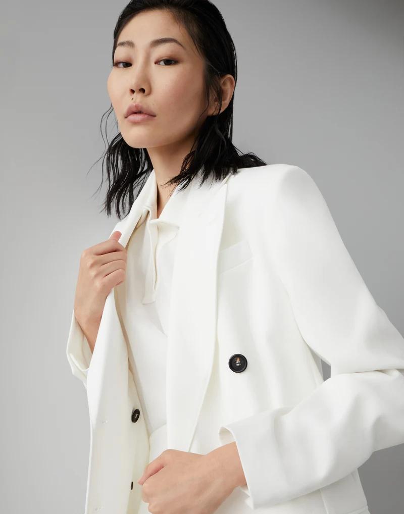 Brunello Cucinelli White Cotton Blazer