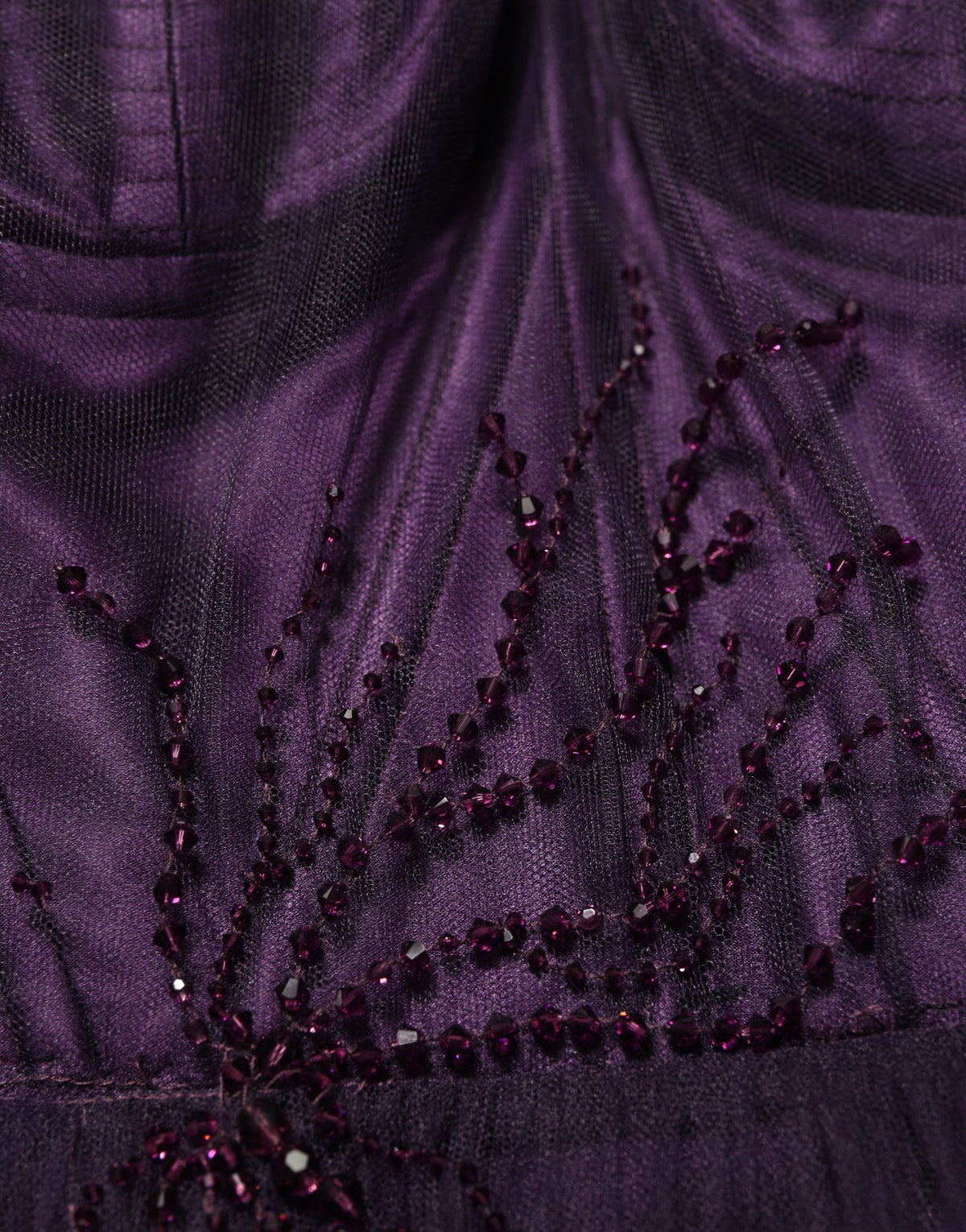 Dolce & Gabbana Women's Gown Wrap Sleeveless; Strapless Silk Tulle Nylon & Elastane Mini Long Dress - Purple