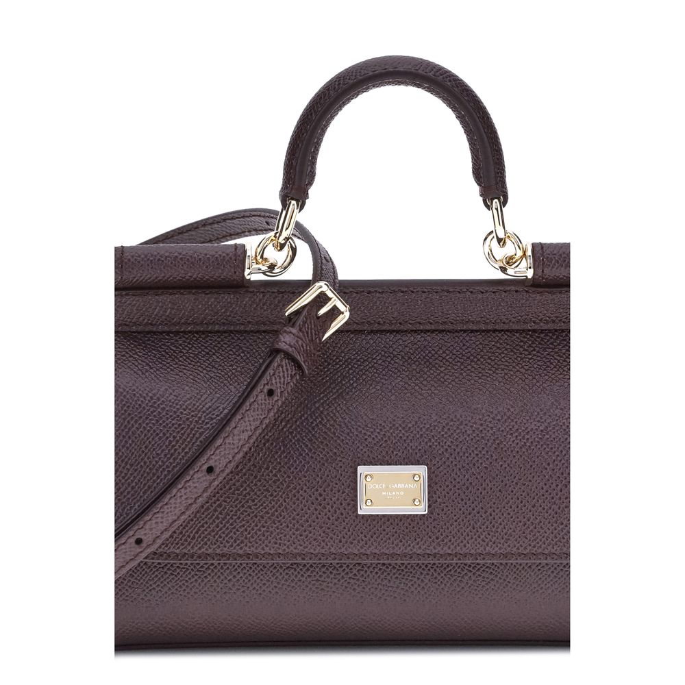 Dolce & Gabbana Brown Calf Leather Bos Taurus Shoulder Bag