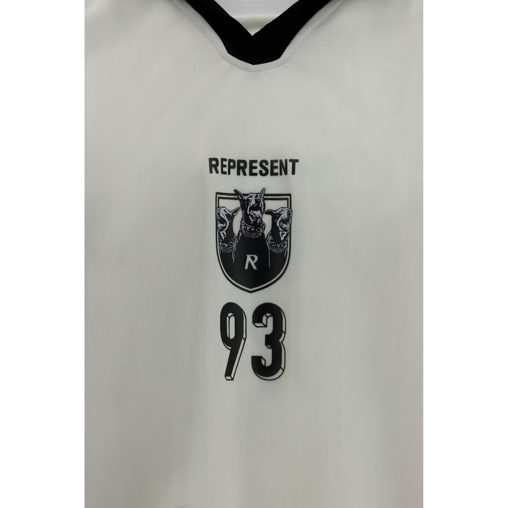 Represent Men's Oversized Short-Sleeve Polyester Activewear T-Shirt - White