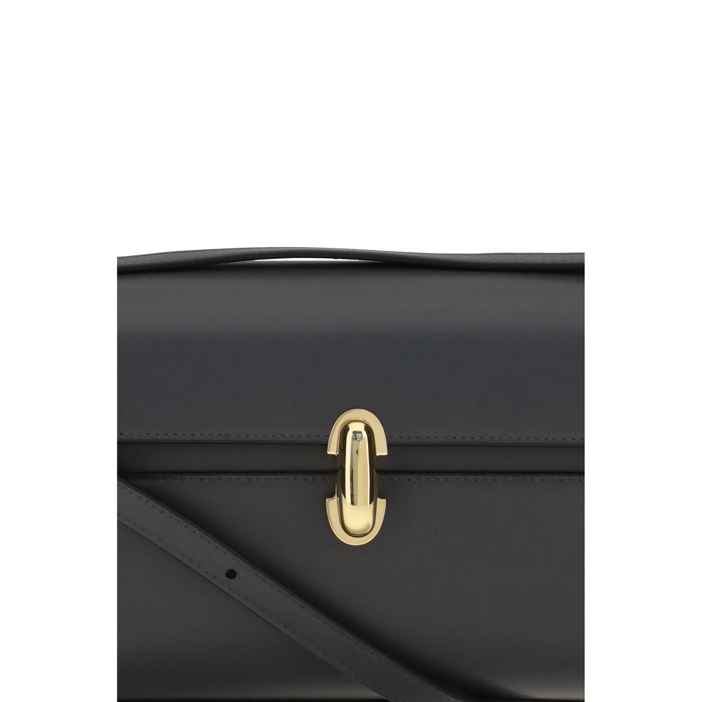 Savette Symmetry Bos Taurus Calf Leather Shoulder Bag - Gray Signature