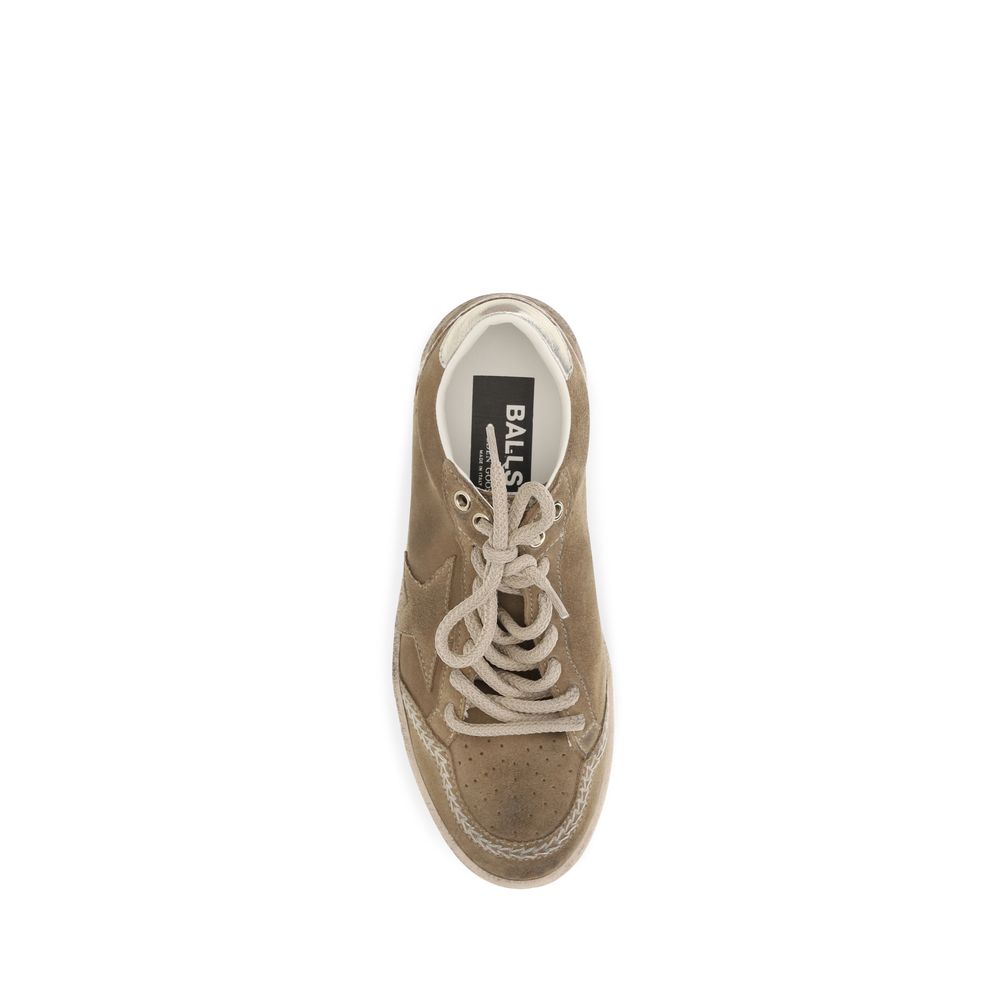 Golden Goose Star Women's Skater Basketball Bos Taurus Calf Suede Leather Athletic Sneakers - Beige Signature