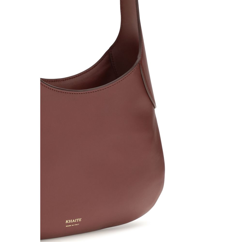 Khaite Bordeaux Calf Leather Bos Taurus Handbag