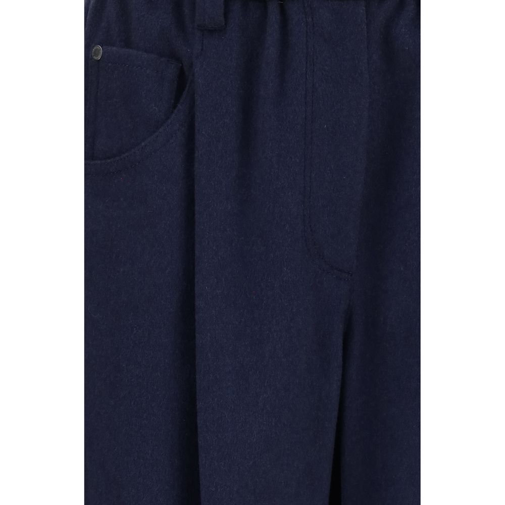 Brunello Cucinelli Women's Straight Leg Regular Fit Merino Wool Jeans - Blue