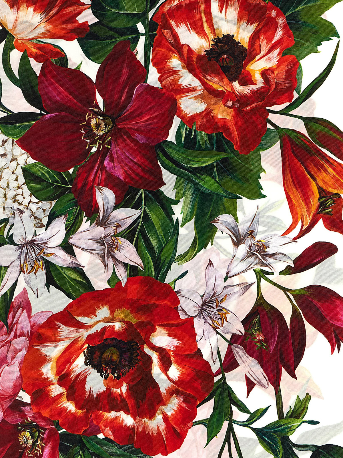 Dolce & Gabbana Silk Twill Foulard Scarf - Multicolor Floral Print