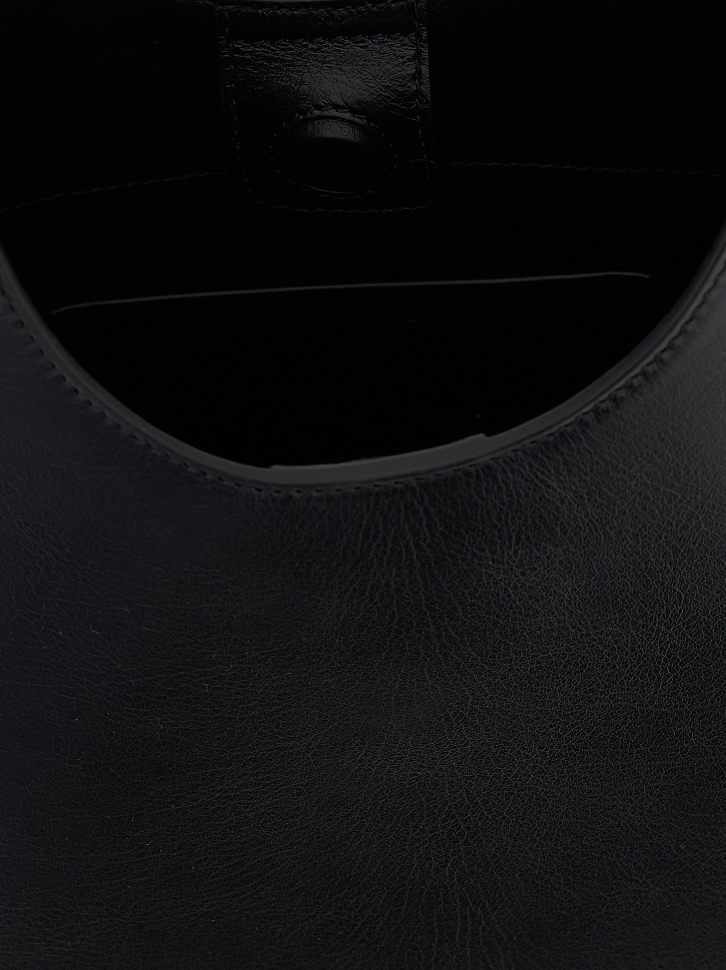 Jil Sander Eldorado Bos Taurus Calf Suede Leather Shoulder Bag - Black