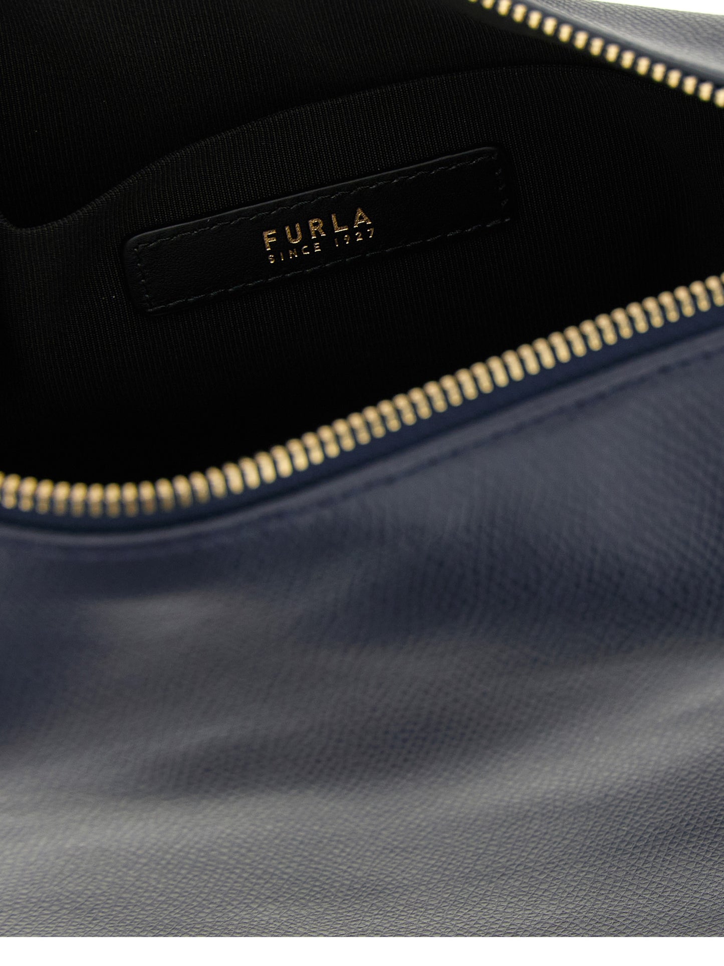 Furla Blue Calfskin Shoulder Bag