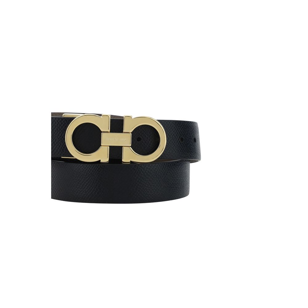 Ferragamo Gancini Bos Taurus Calf Leather Belt - Multicolor Signature