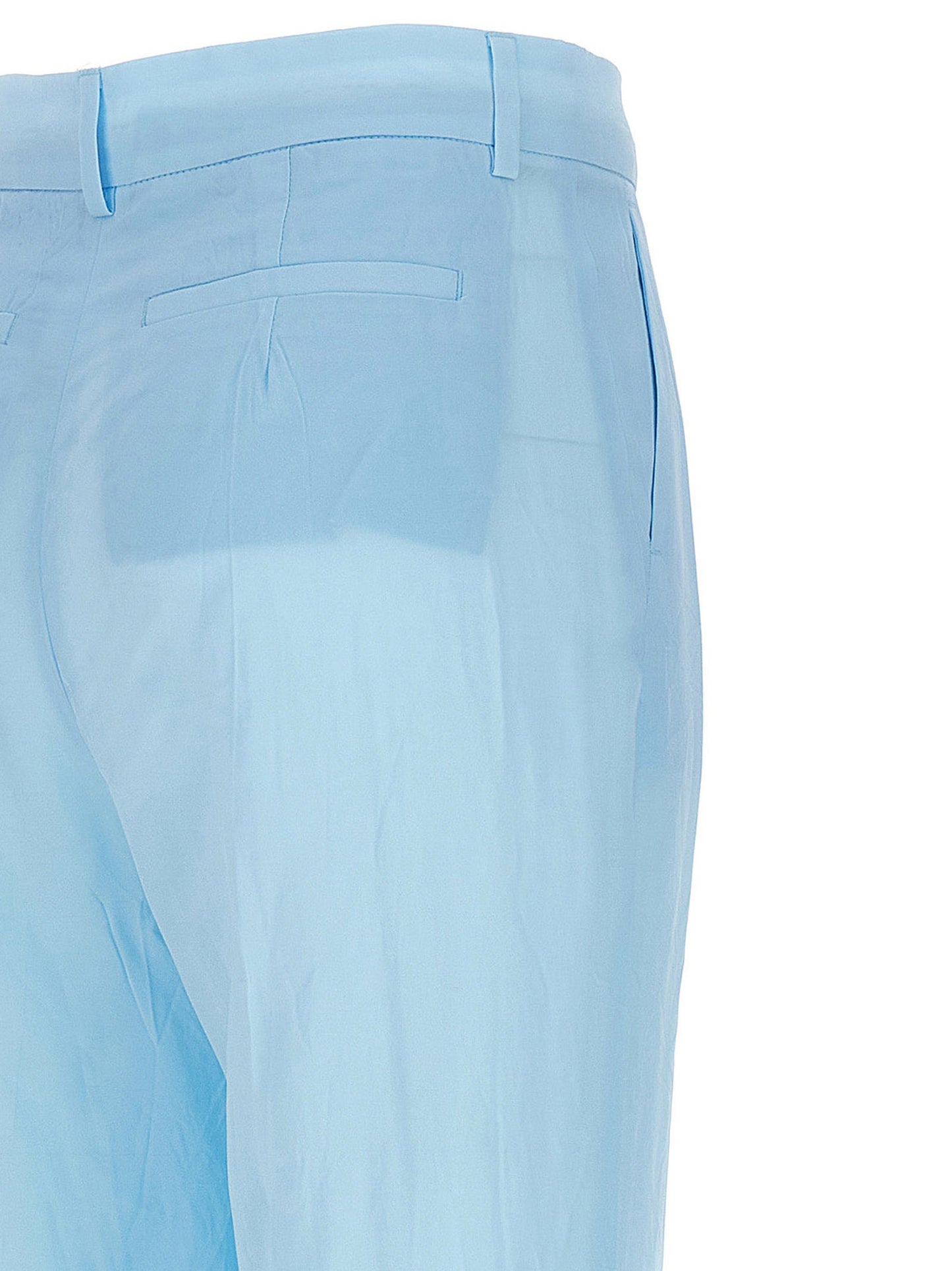 Sportmax Women's Viscose Trousers - Light Blue