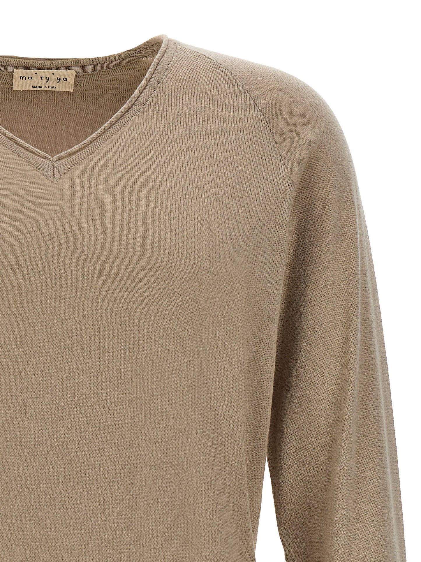 MA'RY'YA Beige Cotton Cardigan