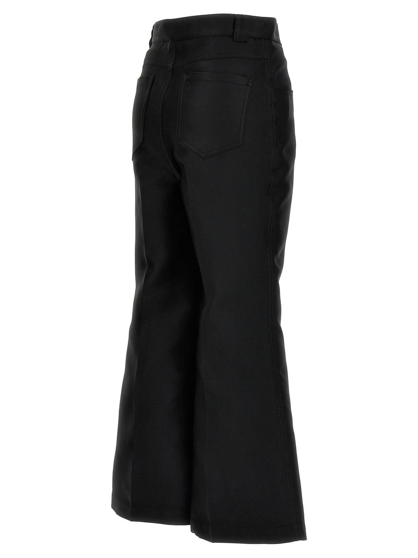 Giambattista Valli Black Polyester Flared Pants
