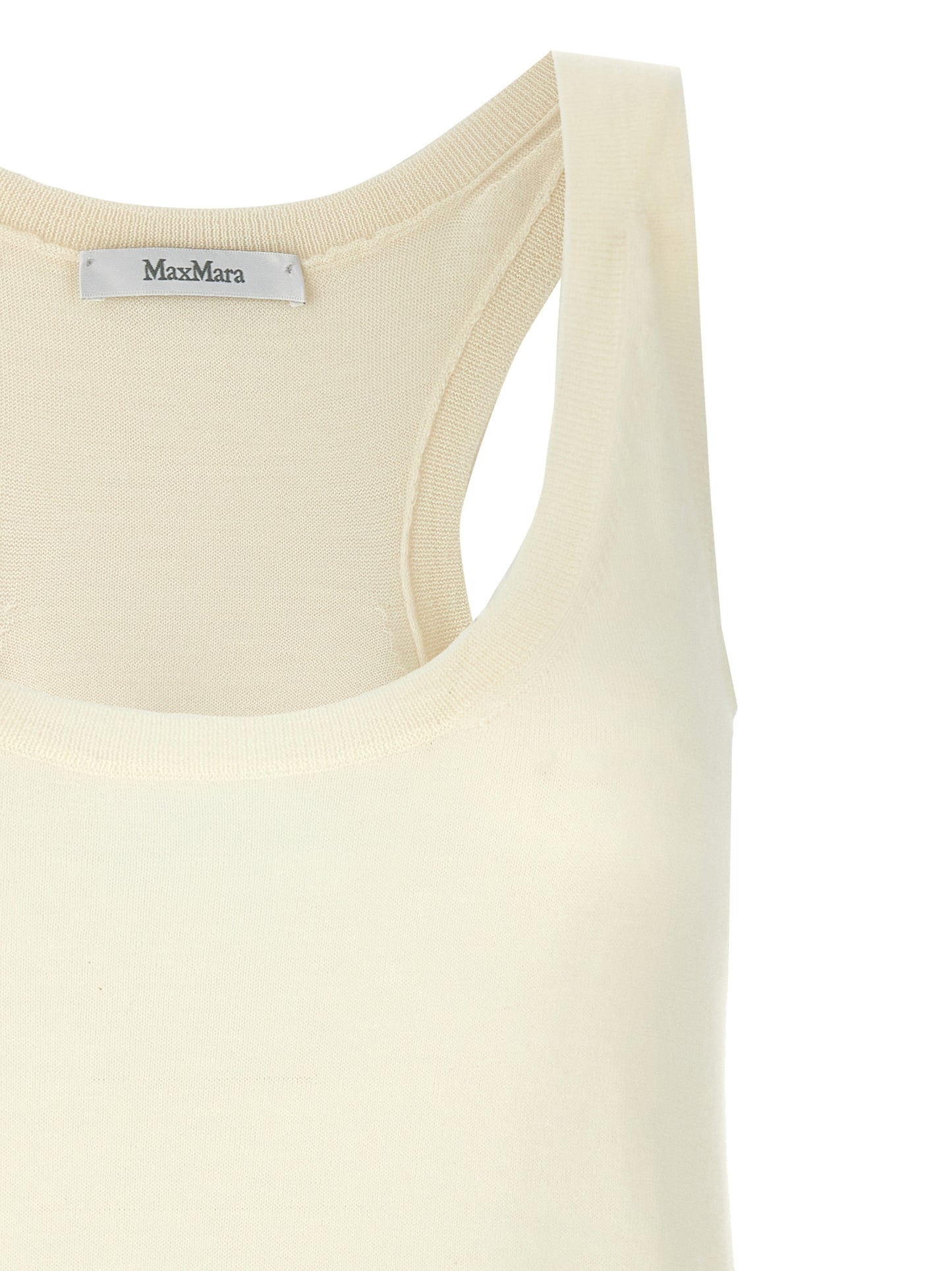 Max Mara White Cashmere Tank Tops