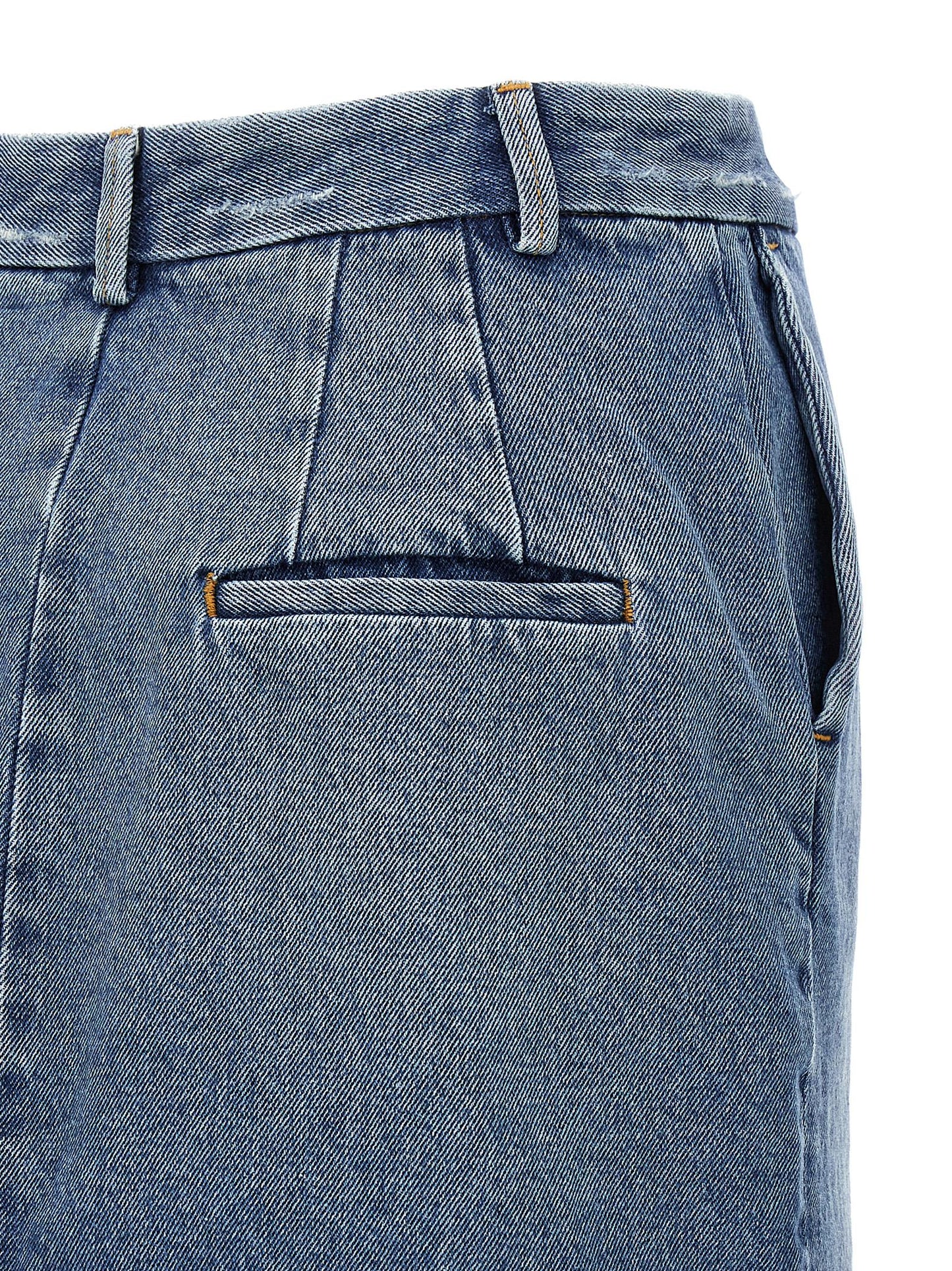 Armarium Women's Denim Cotton Long Skirt - Blue