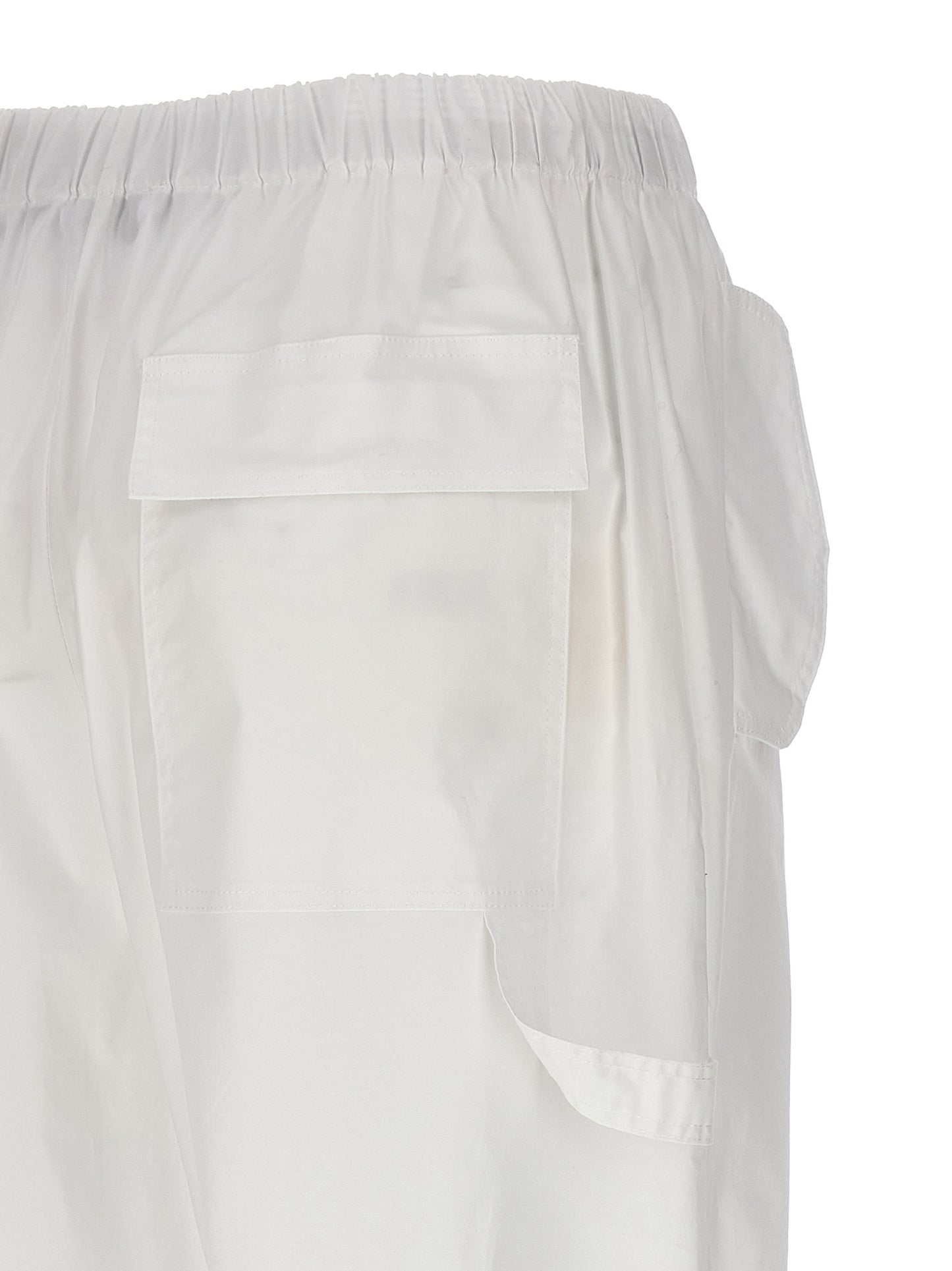 NUDE White Cotton Cargo Pants