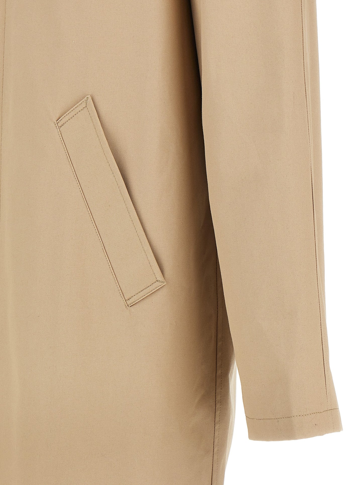 A.P.C. Men's Single Breasted Cotton Trench Coat - Beige