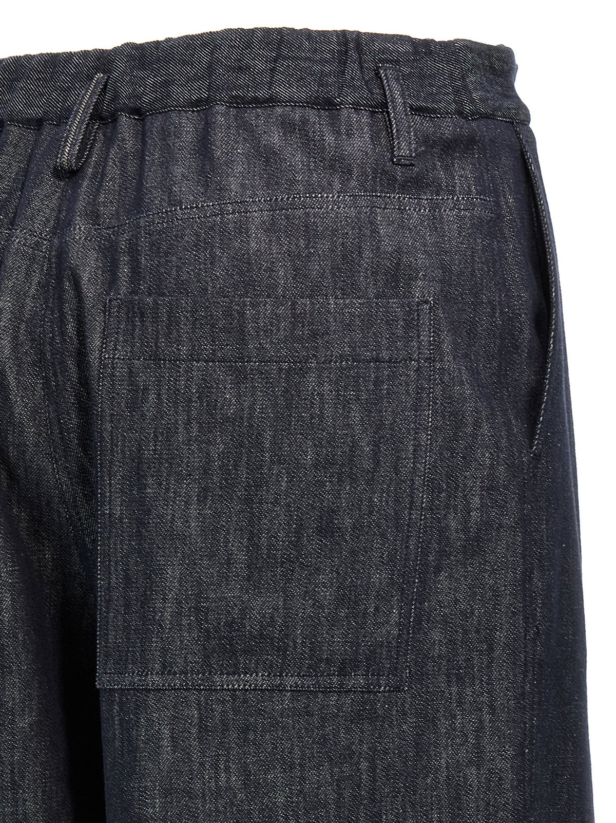 Brunello Cucinelli Monile Women's Wide Denim Cotton Twill Palazzo Pants - Blue