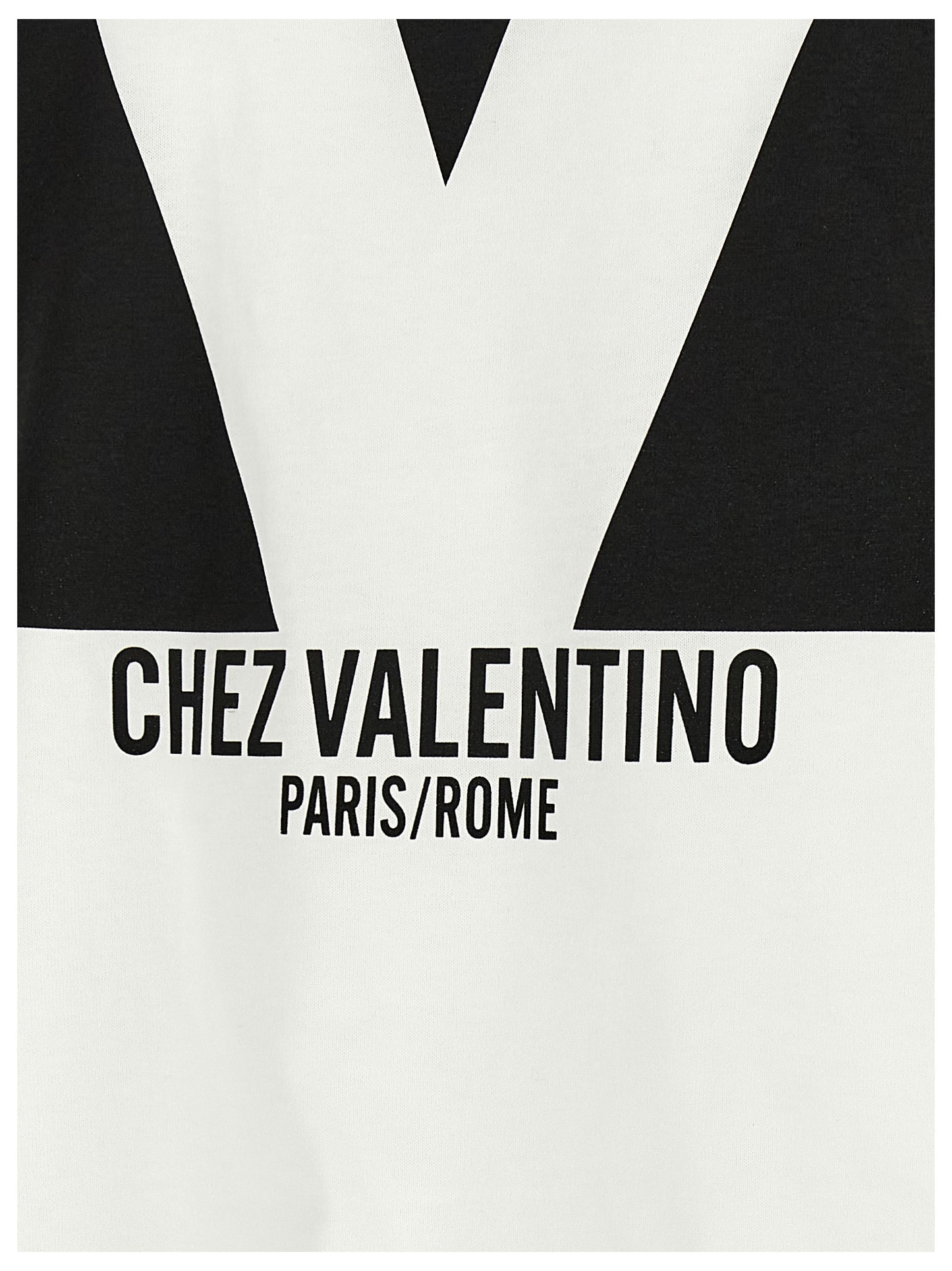 Valentino Garavani Men's Short-Sleeve Crew Neck Cotton T-Shirt - Bicolour Black White Print
