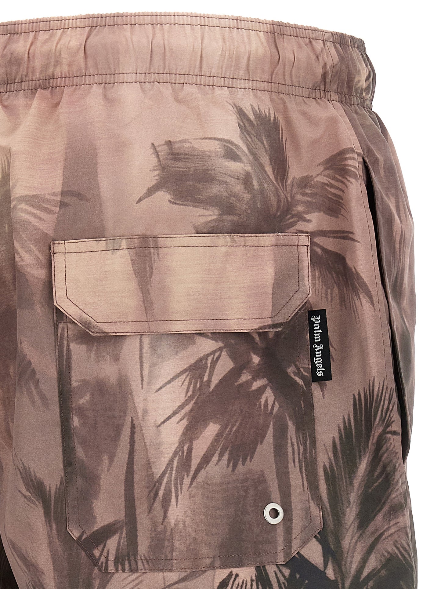 Palm Angels Waves Men's Polyester Swim Shorts - Multicolor Print