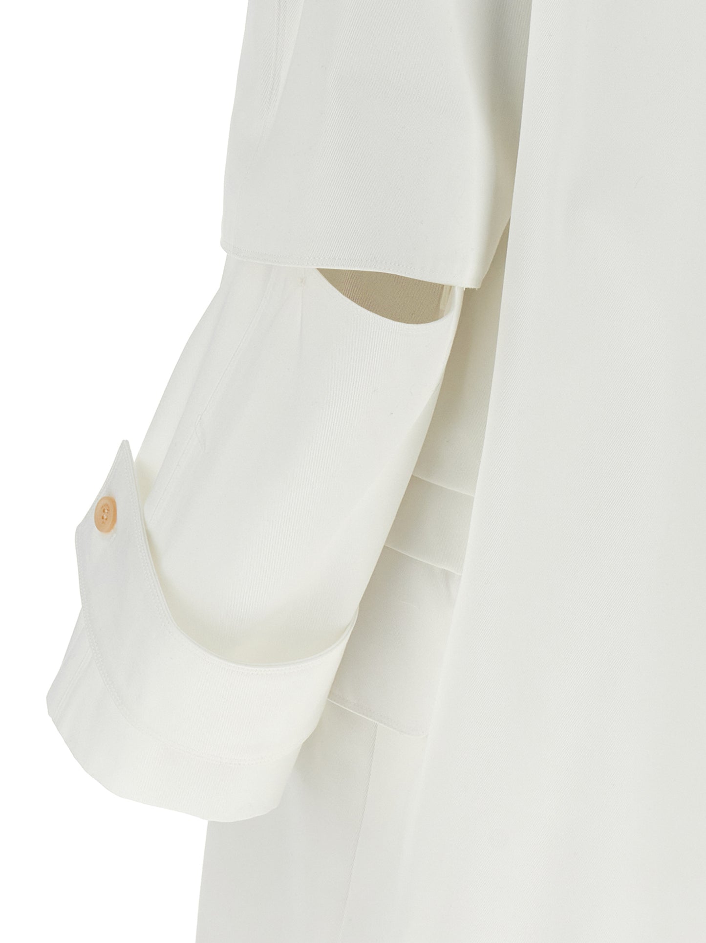 Max Mara White Cotton Coat