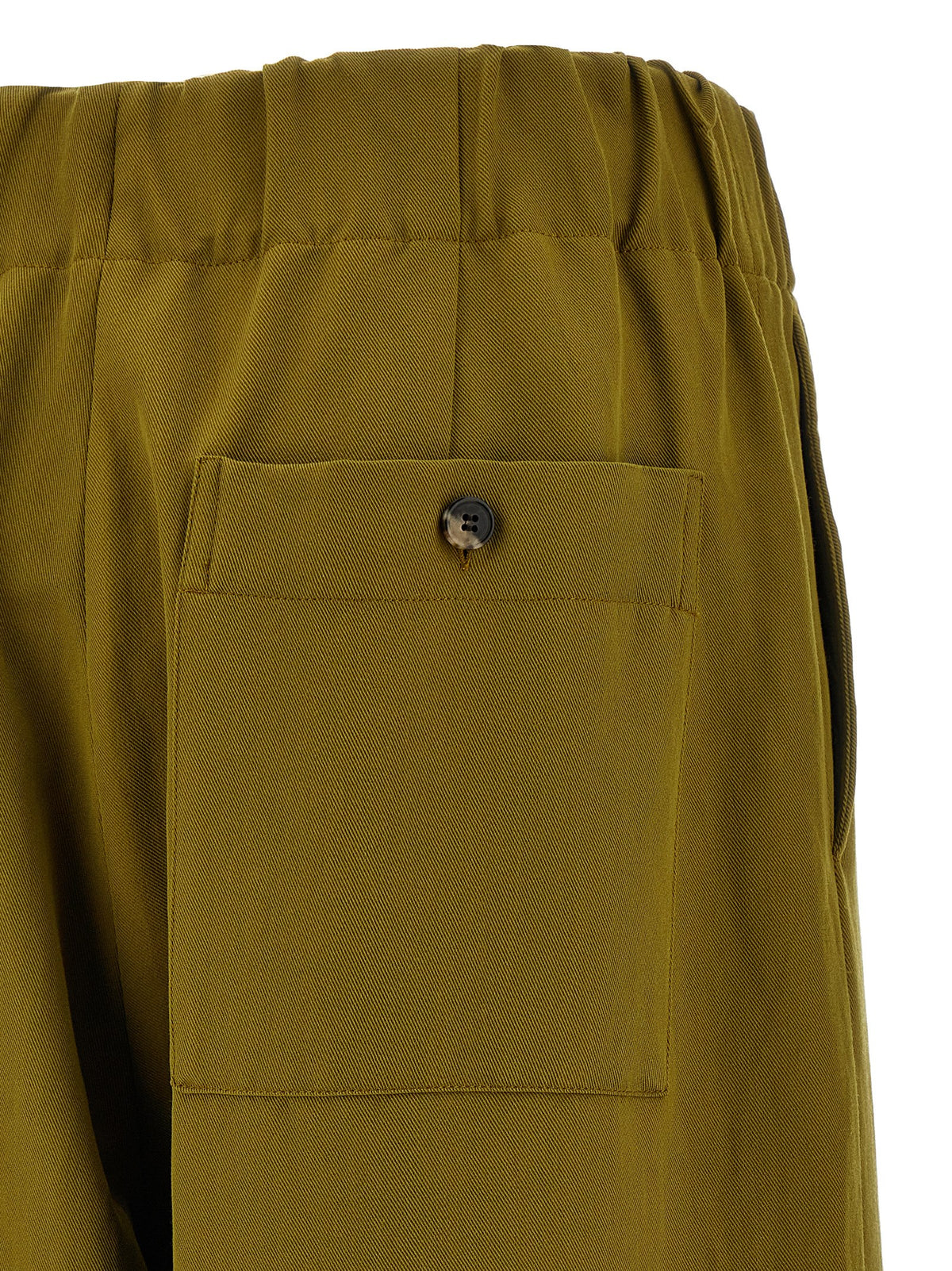 Dries Van Noten Women's Polyamide Wool Casual Pants - Bicolour Green