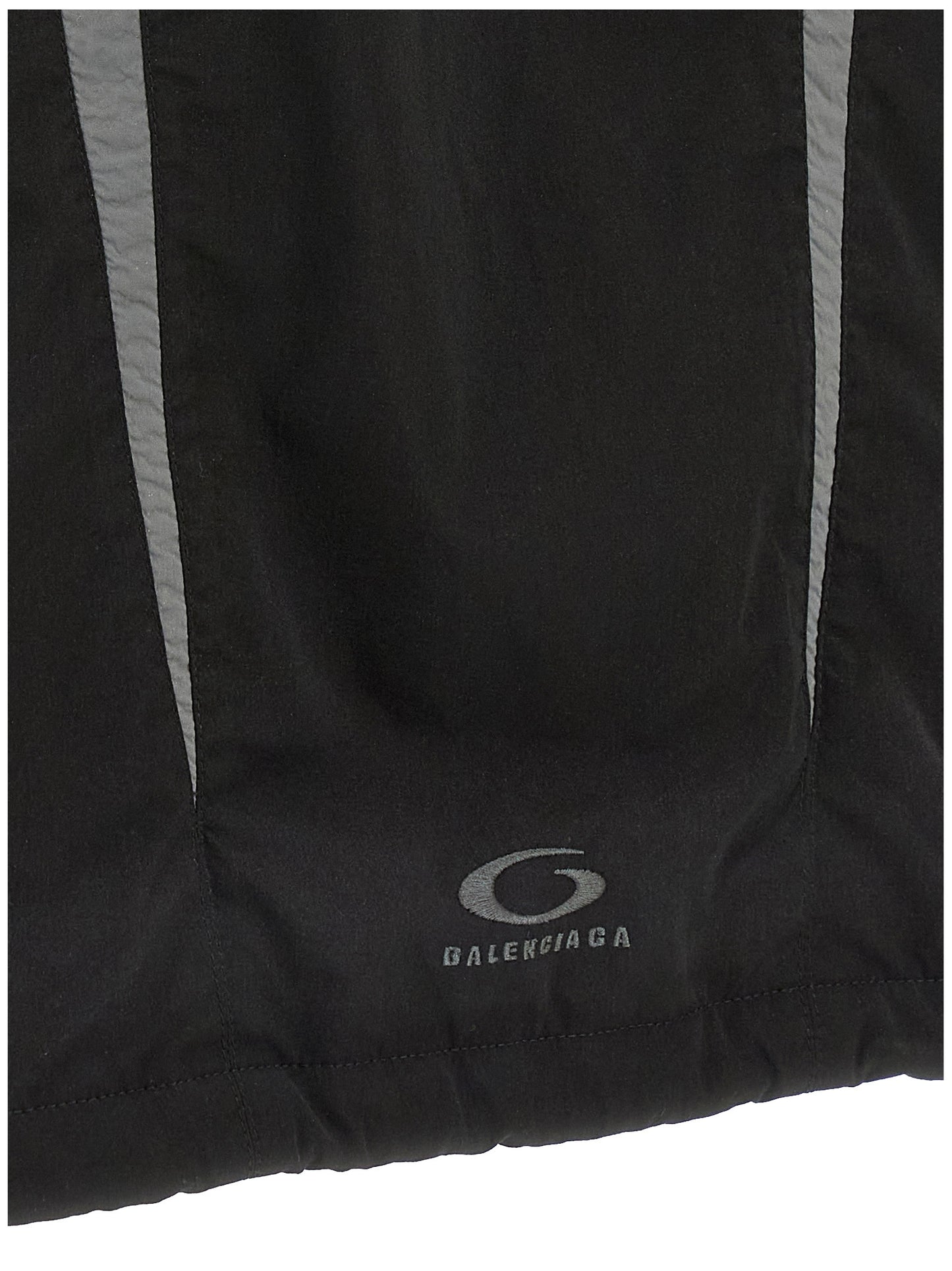 Balenciaga Icon Men's Polyester & Mesh Hooded Jacket - Black