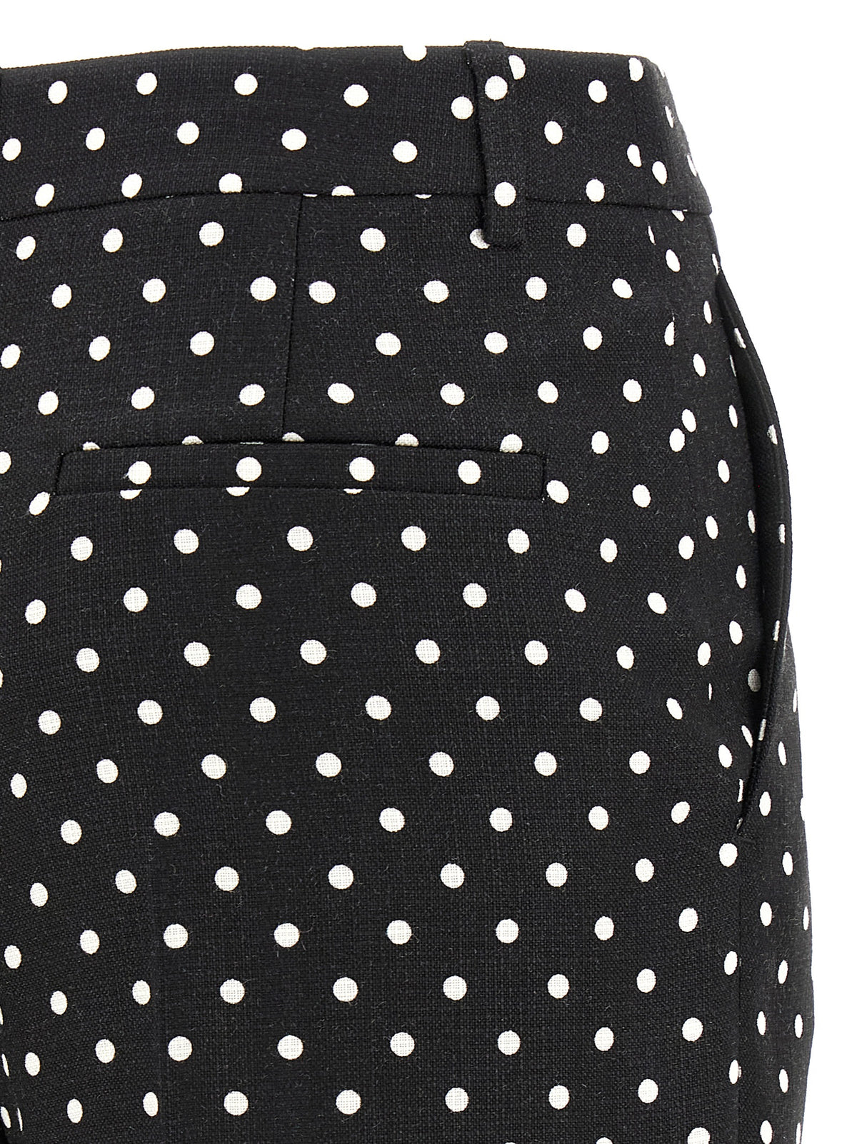 Valentino Garavani Women's Wide Viscose Casual Pants - Bicolour Black White Print